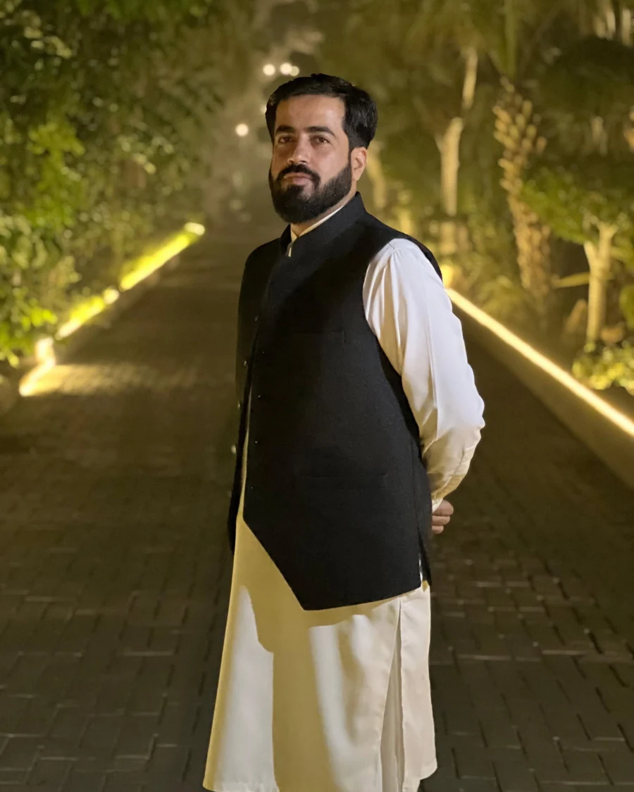 Formal portrait of Faruukh Nadeem