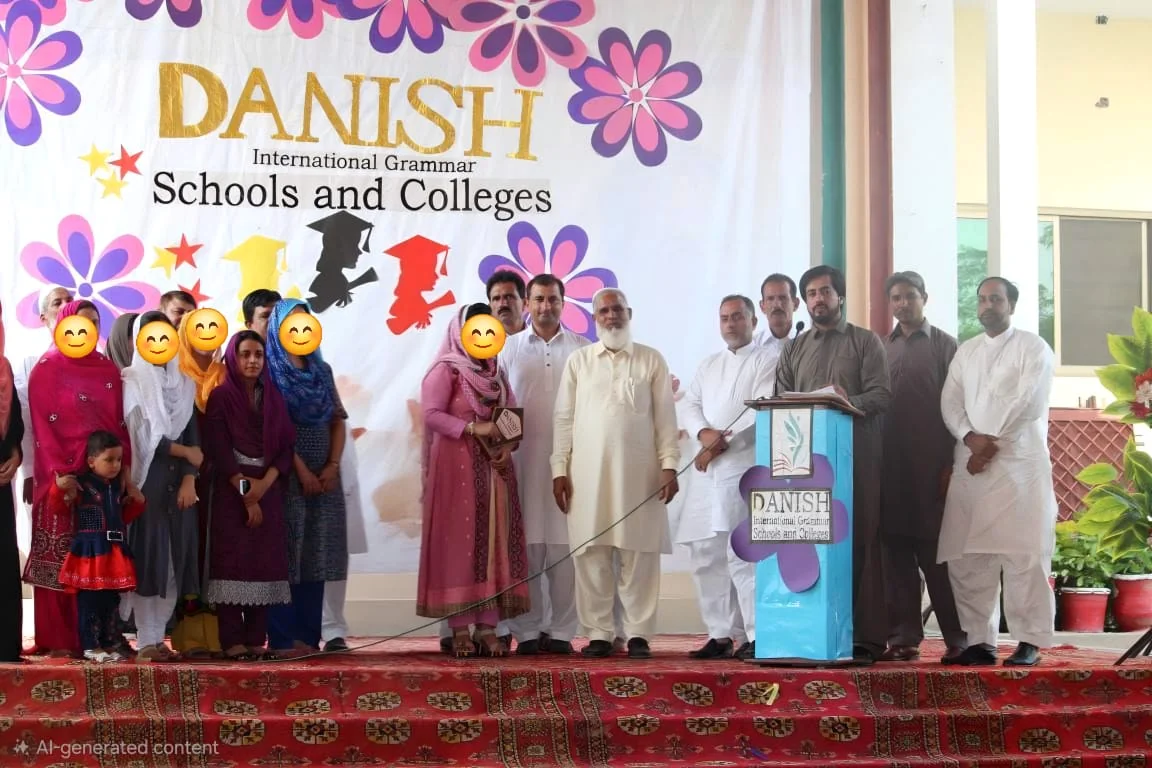 Community members and school representatives participating in the academic celebration at Danish International.